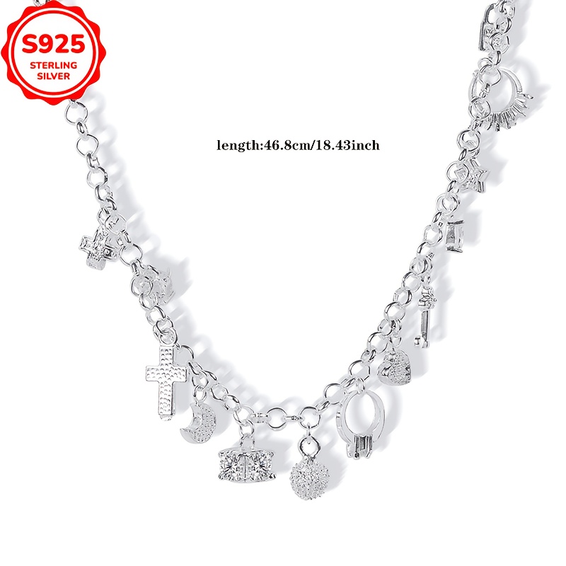 Women's 925 Silver Minimalist Multi-Item Necklace
